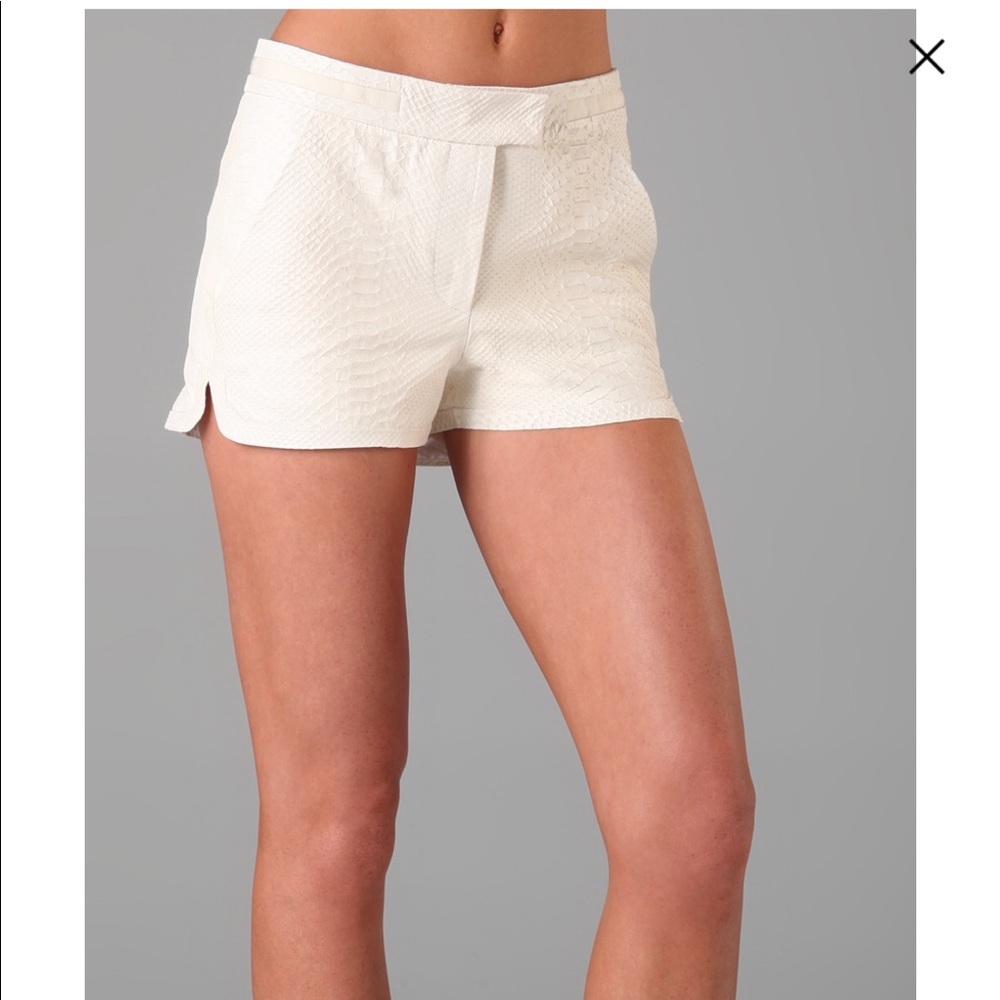 A.L.C. Embossed Leather Shorts 2 NWOT